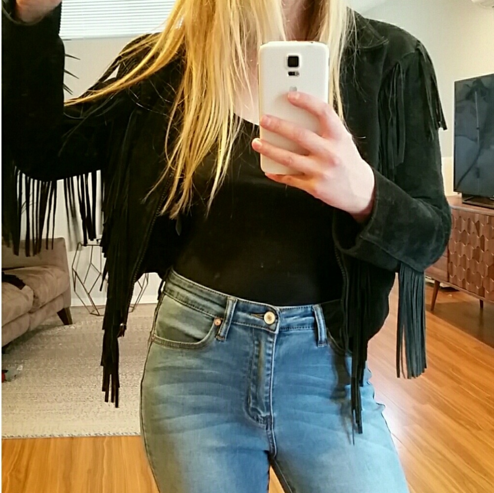 RARE Vintage Wilson's Fringe Leather Moto Jacket